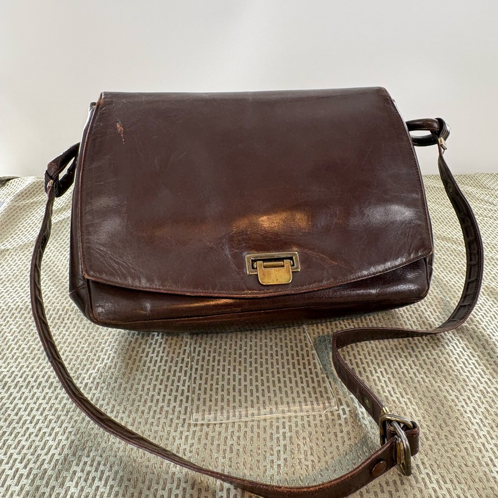 Vintage Meeker Made Joplin MO Leather Purse Genuine Steerhide Mid-Century